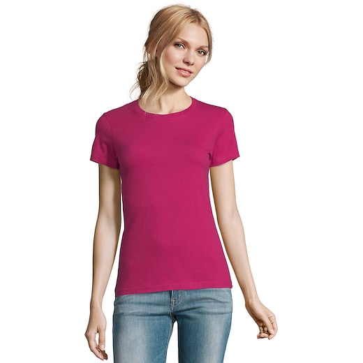 lyserød SOL´s Imperial Women T-shirt - fuchsia