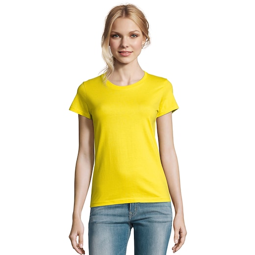 gelb SOL´s Imperial Women T-shirt - lemon
