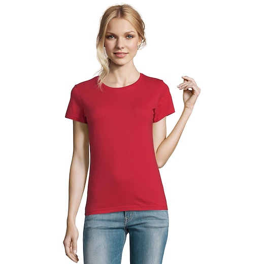 röd SOL´s Imperial Women T-shirt - red