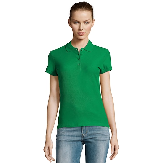 vihreä SOL´s Passion Women Polo - kelly green