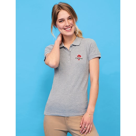 gris SOL's People Women Polo - heather grey