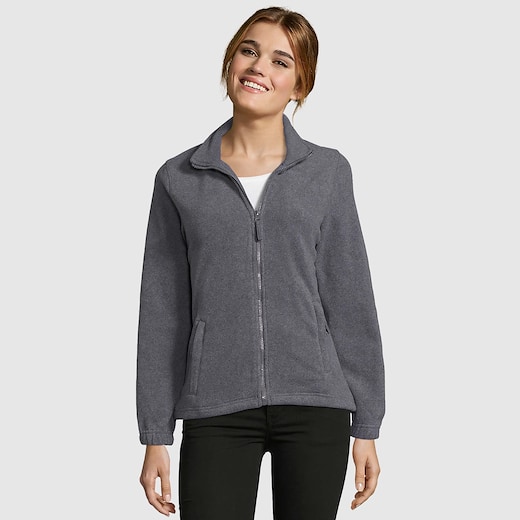 grå Fleecetrøye North Women Fleece - grey melange