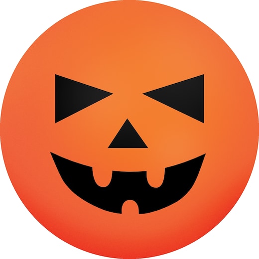 orange Stressbold Halloween - orange