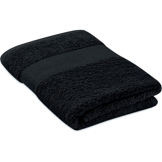 sort Badehåndkle Groton, 100 x 50 cm - black