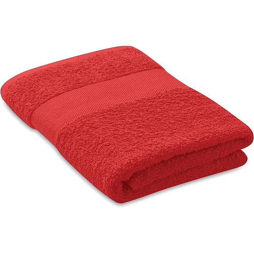 rød Badehåndkle Groton, 100 x 50 cm - red
