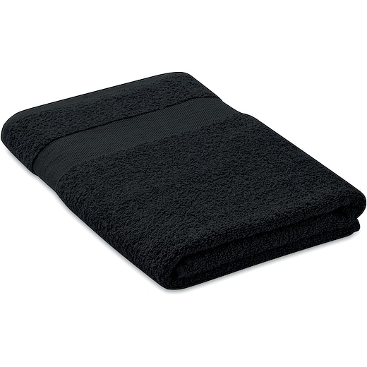 sort Badehåndkle Gill, 140 x 70 cm - black