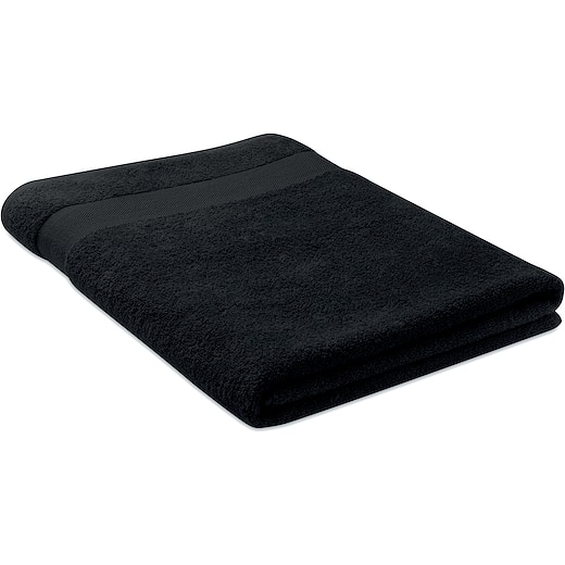 sort Badelaken Dudley, 180 x 100 cm - black