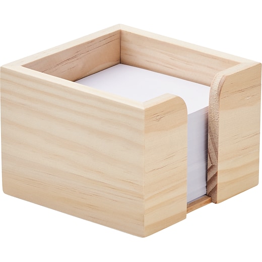 marrón Cubo de notas de papel Doshi - madera
