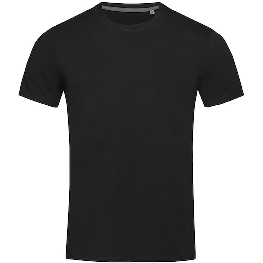 svart Stedman Clive Men´s Crew Neck T-shirt - black