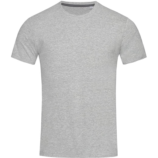 grå Stedman Clive Men´s Crew Neck T-shirt - heather grey