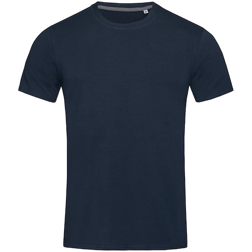 blå Stedman Clive Men´s Crew Neck T-shirt - marine blue