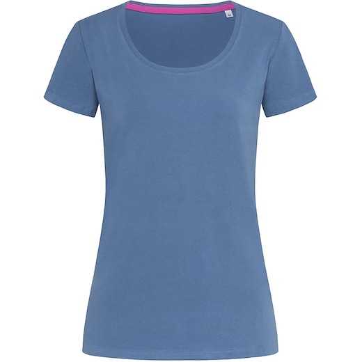 blå Stedman Claire Women´s Crew Neck T-shirt - denim