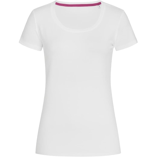 hvit Stedman Claire Women´s Crew Neck T-shirt - white