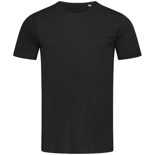 svart Stedman Finest Cotton Men´s T-shirt - black
