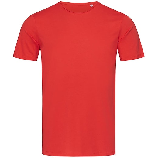 röd Stedman Finest Cotton Men´s T-shirt - crimson red