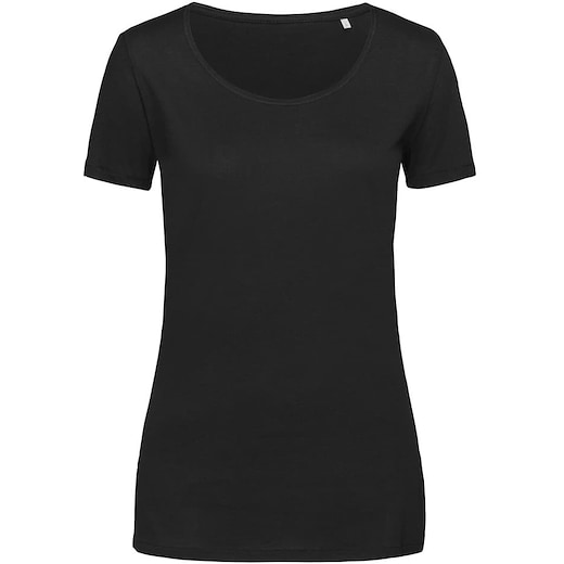 schwarz Stedman Finest Cotton Women´s T-shirt - black