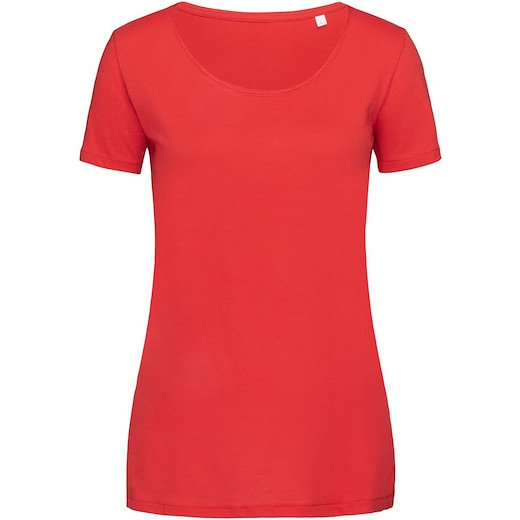 rød Stedman Finest Cotton Women´s T-shirt - crimson red