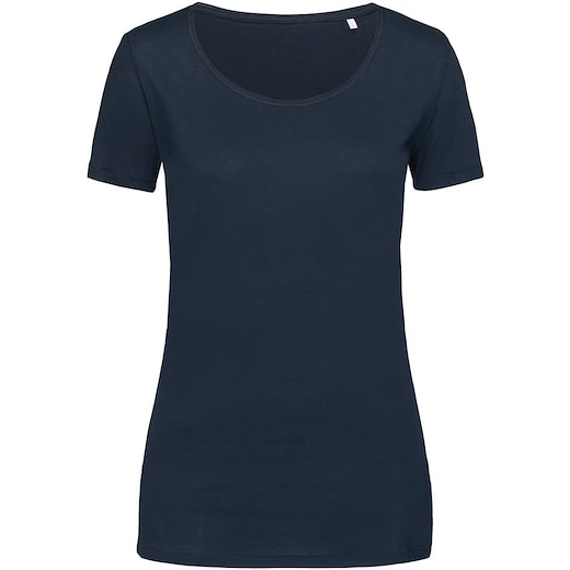 blå Stedman Finest Cotton Women´s T-shirt - marine blue