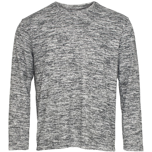 gris Stedman Knit Men´s Long Sleeve - dark grey melange