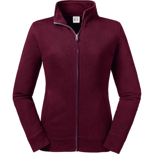 punainen Russell Ladies´ Authentic Sweat Jacket 267F - burgundy