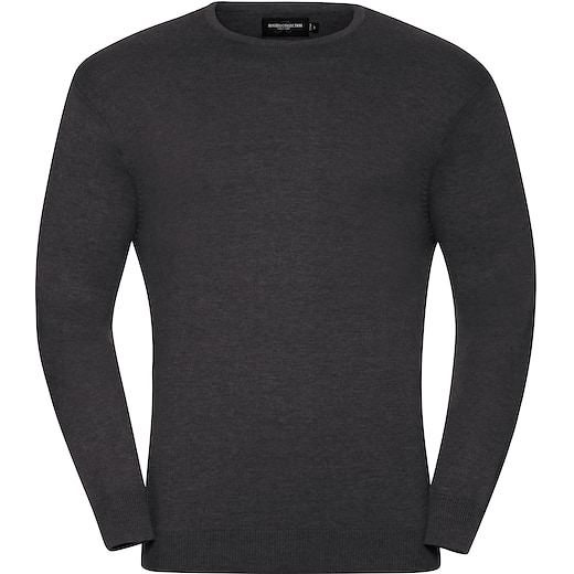 Russell Men´s Crew Neck Knitted Pullover 717M - charcoal melange