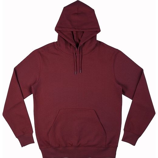 rød Continental Clothing Unisex Heavy Pullover Hoodie - burgundy