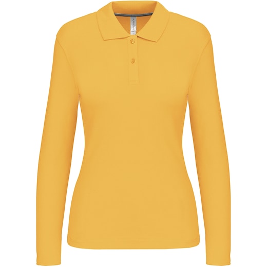 gul Kariban Tory Women's Long-Sleeved Polo Shirt - yellow