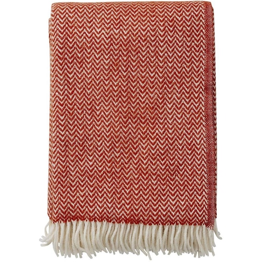 Klippan ullfabrikk Chevron - ruby red
