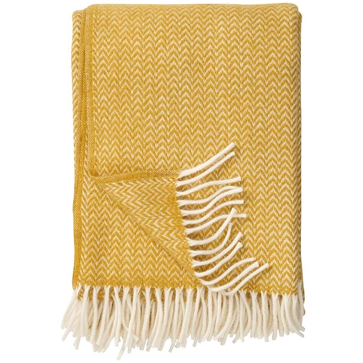 Klippan ullfabrikk Chevron - yellow