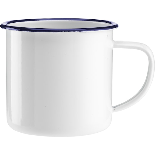 blau Emailbecher Lardon - white/ blue