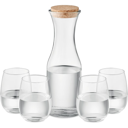 bianco Set di bicchieri Maura - trasparente