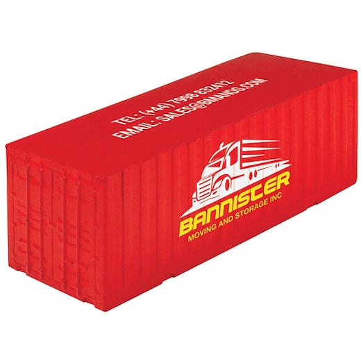 rouge Balle anti-stress Container - rouge