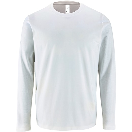 bianco SOL´s Imperial Men's Long Sleeve T-shirt - white