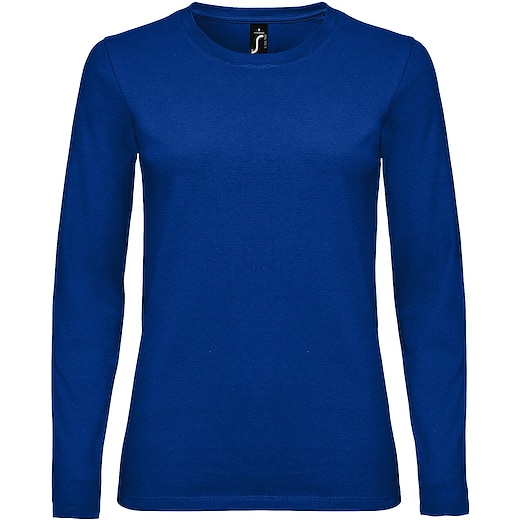 sininen SOL´s Imperial Women´s Long Sleeve T-shirt - royal blue