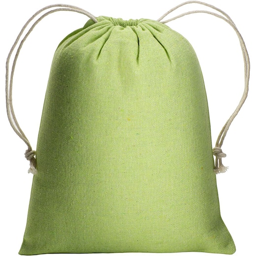 grønn Bomullspose Antonia M, 20 x 15 cm - green apple