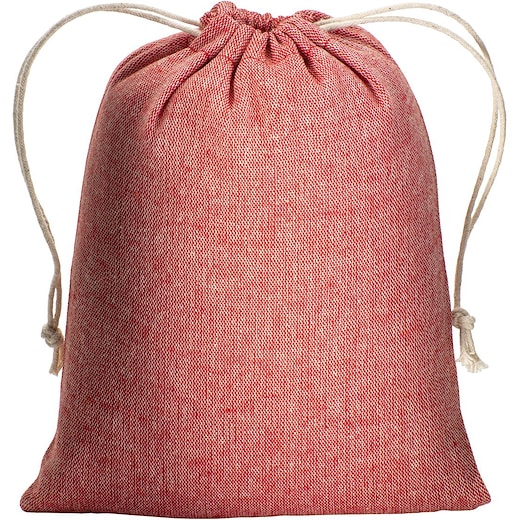 rød Bomullspose Antonia M, 20 x 15 cm - red