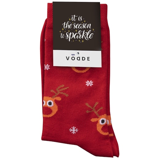 Calcetines navideños Tundra - rojo