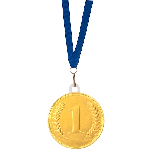 blå Sjokolademedalje No 1 - blå