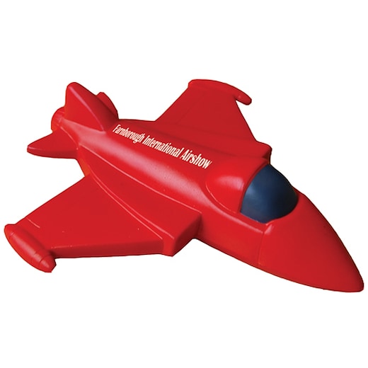 rouge Balle anti-stress Fighter Jet - red