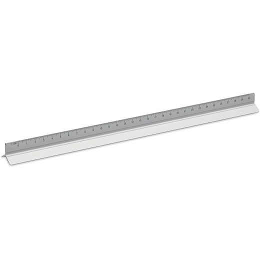 grå Skala lineal Rooney 30 cm - matt silver