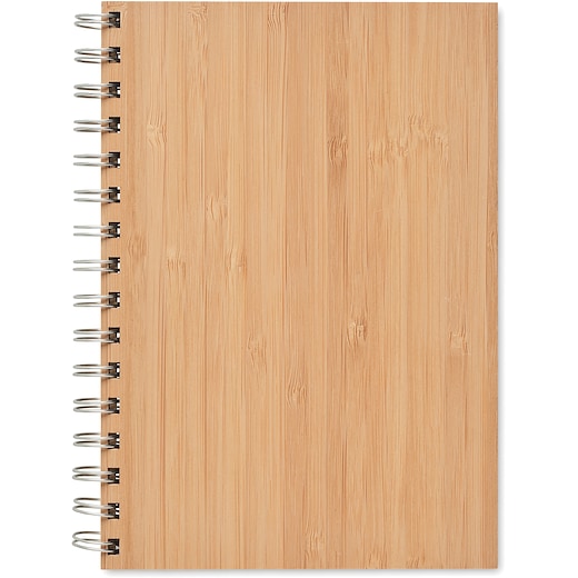 marrón Cuaderno de espiral Idris A5 - madera