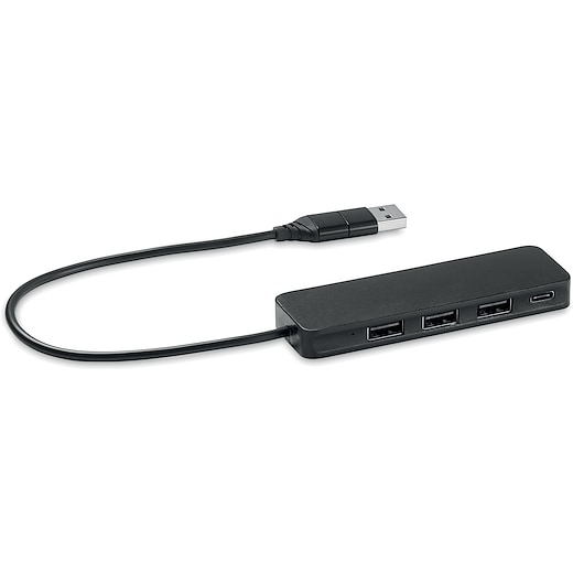 musta USB-hubi Aster - musta