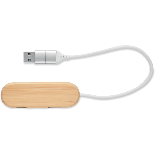 brun USB-hub Gordonville - wood