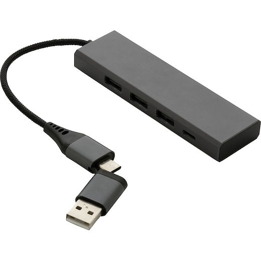 gris Hub USB Campton - gris