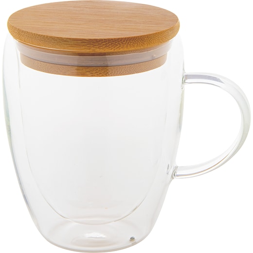 blanc Mug en verre Barnack, 35 cl - transparent/ natural