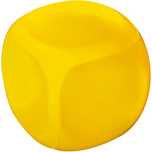 jaune Balle anti-stress Dice without dots - jaune