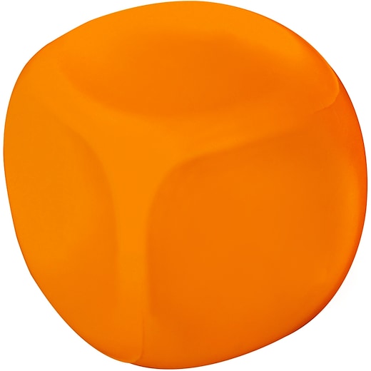 orange Stressboll Dice without dots - orange
