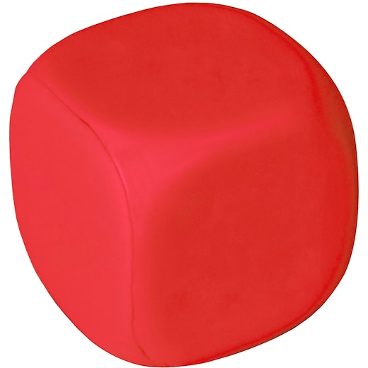 rouge Balle anti-stress Dice without dots - rouge