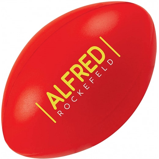 rød Stressball Rugby Ball - red