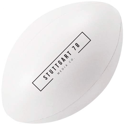 hvit Stressball Rugby Ball - white